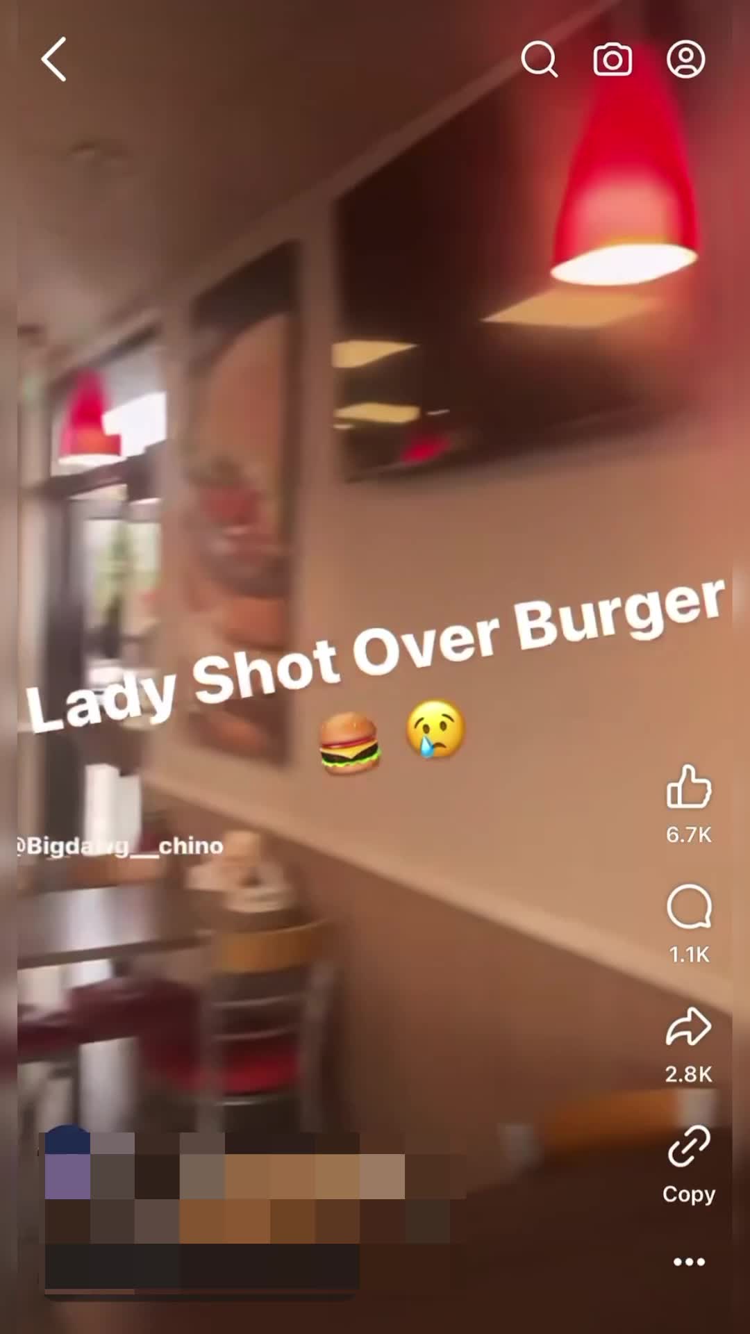 Lady Shot over Burger