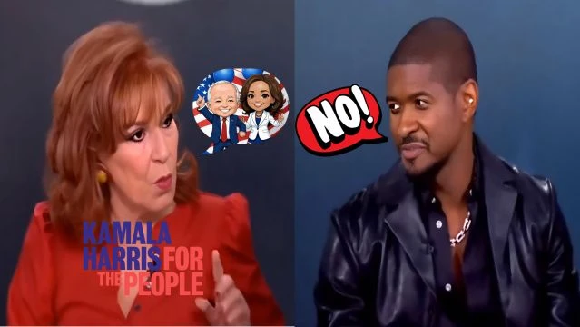 ''Usher Shuts Down Joy Behar's Plea for Kamala Endorsement!''