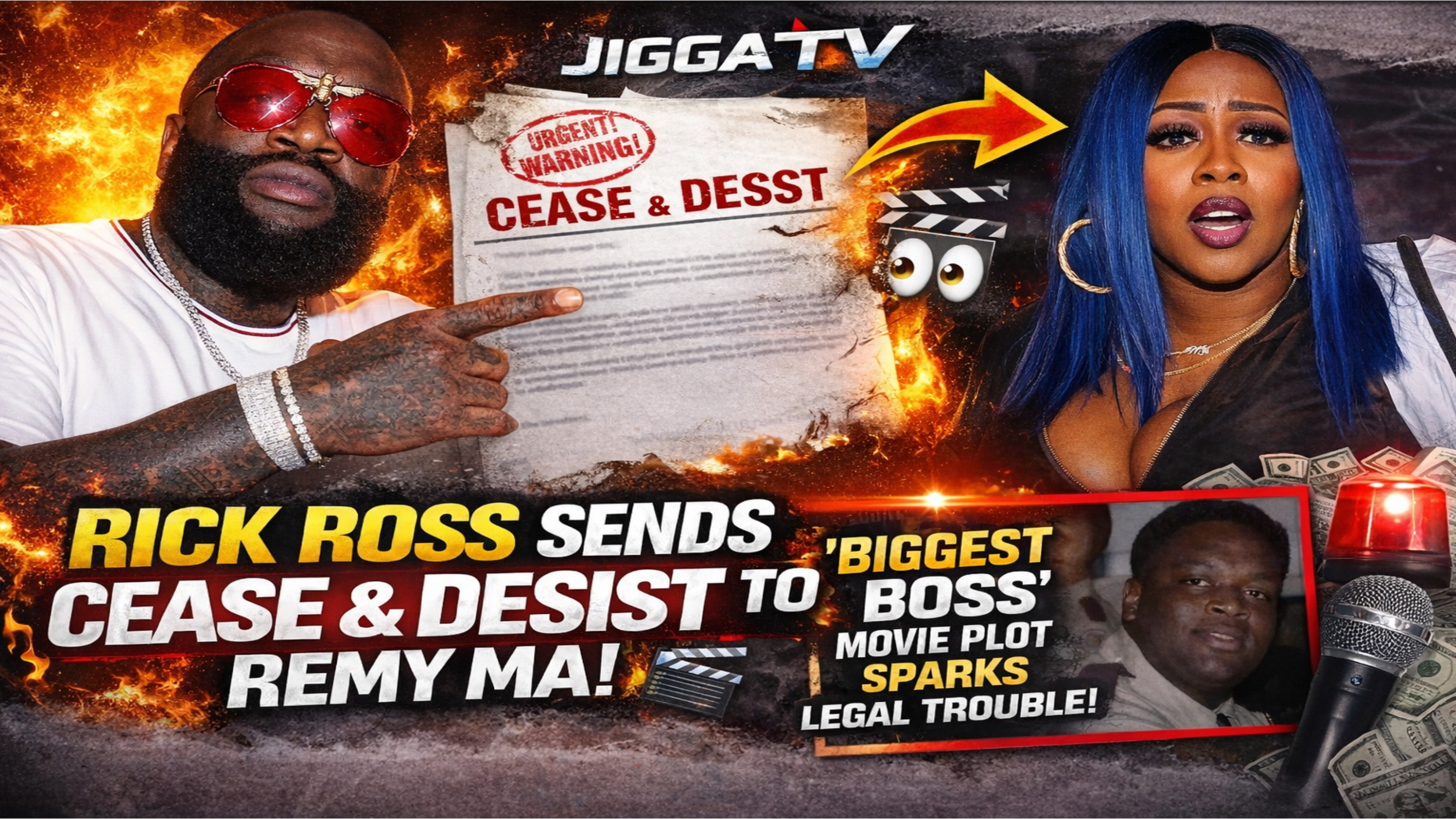 RICK ROSS SHUTS DOWN REMY MA?! 😳 CEASE & DESIST OVER “BIGGEST BOSS” MOVIE!